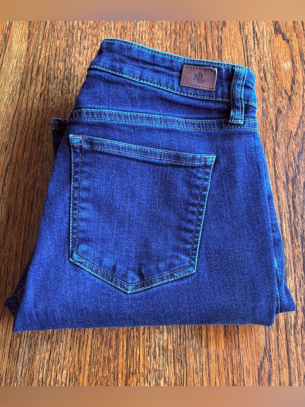 Lauren Ralph Lauren dark wash straight leg denim jeans size 8 - Picture 8 of 8